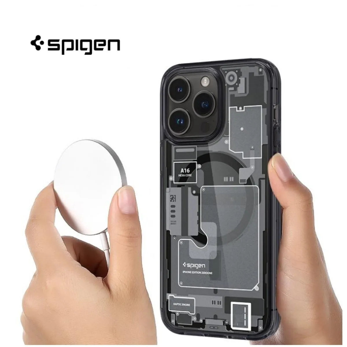 Spigen Funda Magnética Ultra Hybrid MagFit Compatible con iPhone 14 Pro  MagSafe - Blanco : : Electrónica