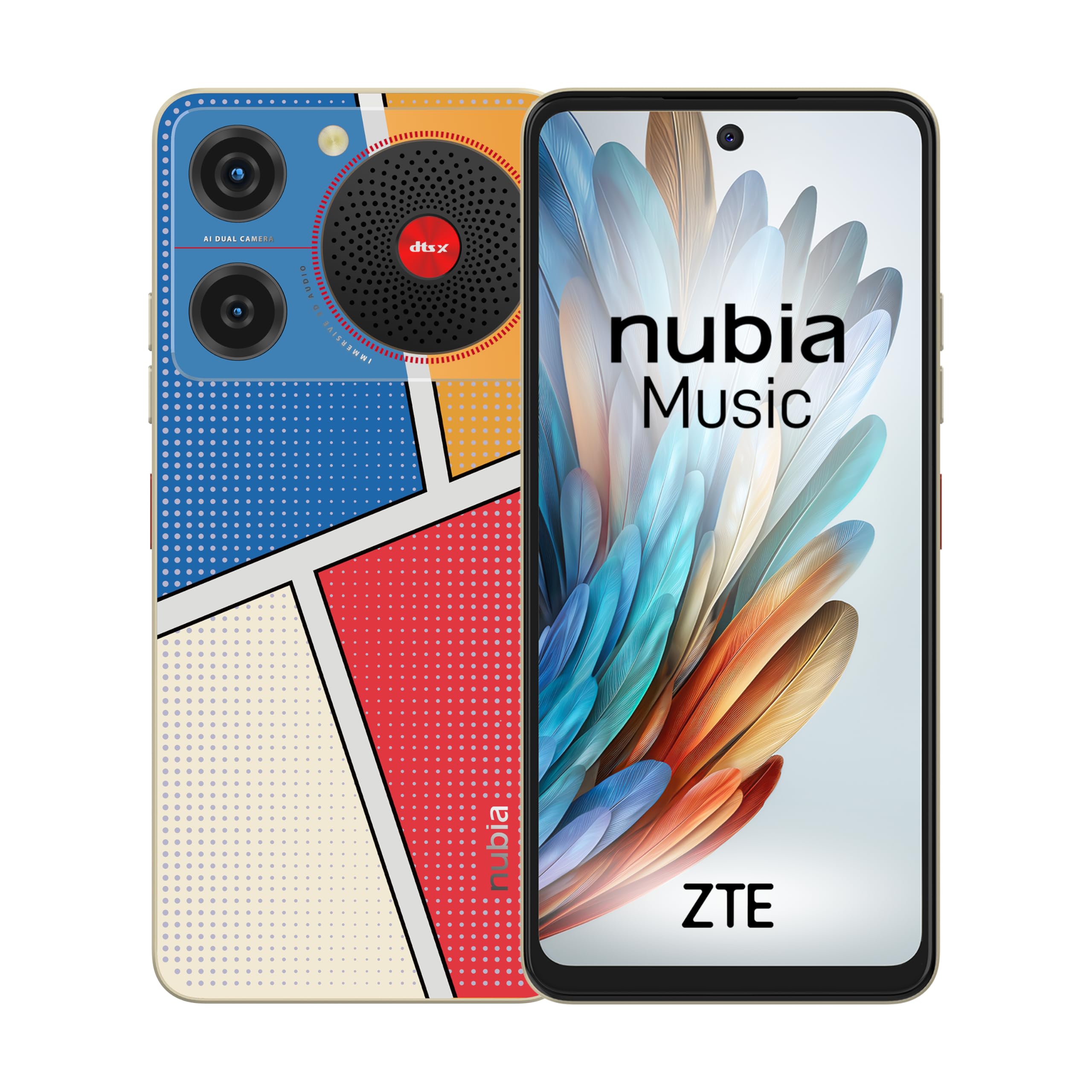 Nubia MusicSonido DTS: X Ultra, 4GB RAM (+4GB RAM Virtual), 128GB ROM, Color Pop Art