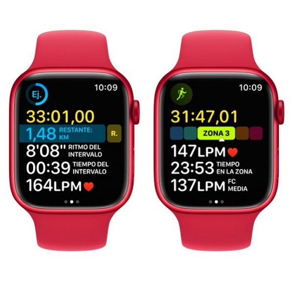 APPLE WATCH SERIE 8 41MM ALUMINIO SPORT BAND ROJO