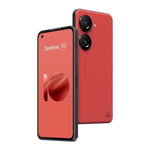 ASUS Zenfone 10, Red, 256GB Storage and 8GB RAM, EU Official, Compact Size 5,9 Inches, 50MP Gimbal Camera, Snapdragon 8 Gen 2