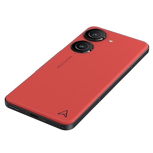 ASUS Zenfone 10, Red, 256GB Storage and 8GB RAM, EU Official, Compact Size 5,9 Inches, 50MP Gimbal Camera, Snapdragon 8 Gen 2