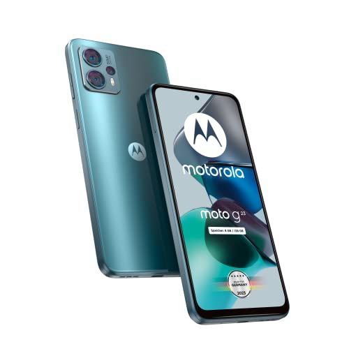 Motorola Moto G23 - Smartphone (pantalla HD de 6,53", cámara de 50 MP, 8/128 GB, 5000 mAh, Anroid 13), color azul acero, incluye funda protectora