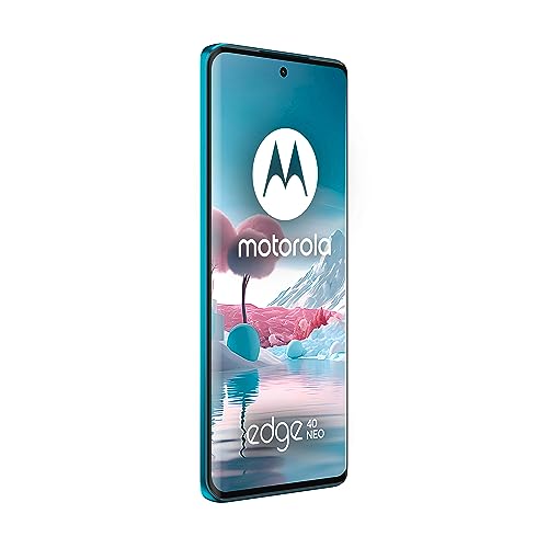 Motorola edge 40 neo, 12/256 GB, pantalla 6.55" pOLED 144Hz, IP 68, cámara 50MP ultra pixel, IOS, carga 68W TurboPower, Dolby Atmos® audio, Android 13, batería 5000 mAh, dual SIM, Azul (Versión ES/PT)