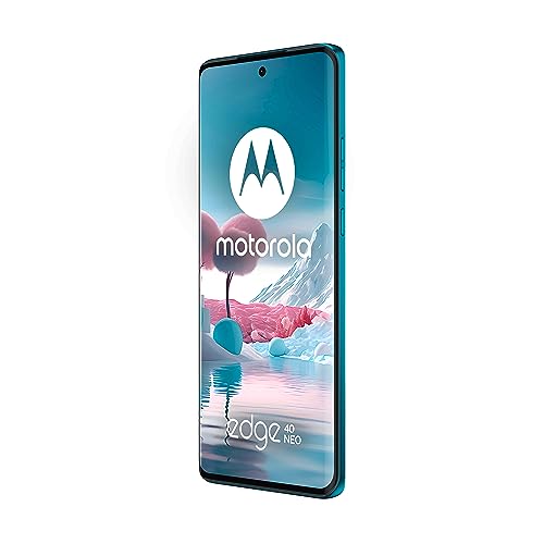 Motorola edge 40 neo, 12/256 GB, pantalla 6.55" pOLED 144Hz, IP 68, cámara 50MP ultra pixel, IOS, carga 68W TurboPower, Dolby Atmos® audio, Android 13, batería 5000 mAh, dual SIM, Azul (Versión ES/PT)