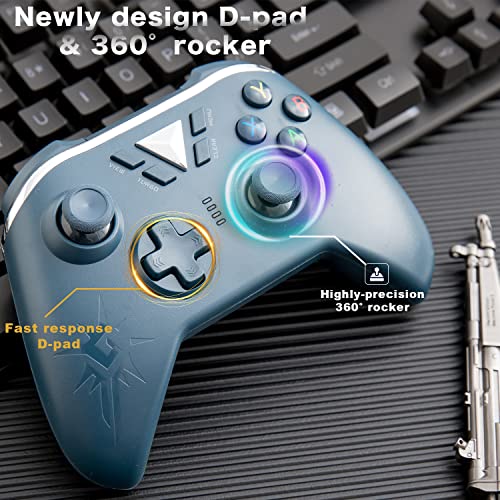 Mando inalámbrico para Xbox One, Controlador Compatible con Xbox One, Xbox One S, Xbox One X, Xbox Series X, Wireless Controller PS3 y Windows PC Gamepad (Blue)