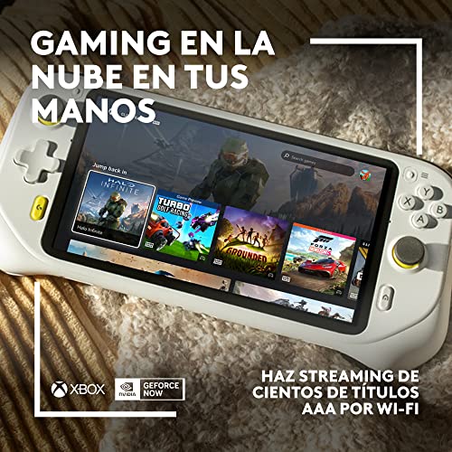 Logitech G Cloud Gaming Handheld, Consola Portátil con Batería de Larga Duración, Pantalla Táctil 1080P de 7 in, diseño ligero, Xbox Cloud Gaming, NVIDIA GeForce NOW, Google Play, Enchufe EU, Blanco