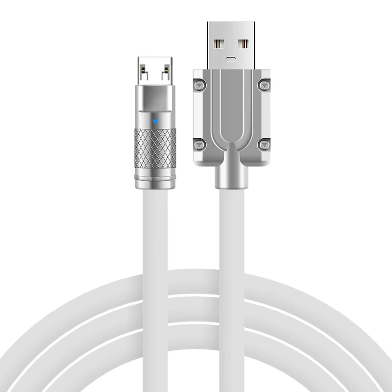 Cable Micro USB de carga rápida para teléfono móvil, accesorio Universal de aleación suave, 120W, 7A, para Android