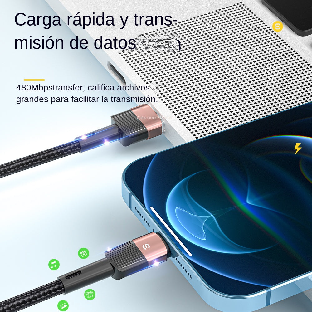 Cable de carga rápida ESSAGER USB a Lightning para iPhone