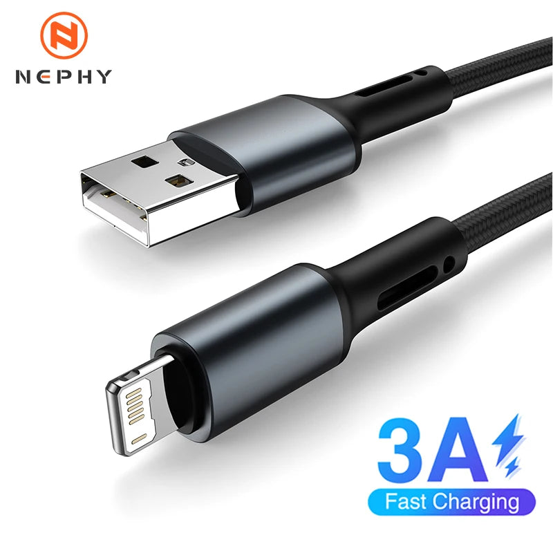 Cable USB de carga rápida para teléfono móvil, Cable de carga de datos de 3m para iPhone 13, 12, 11 Pro, X, Max, 6, 6s, 7, 8 Plus, Apple iPad Origin