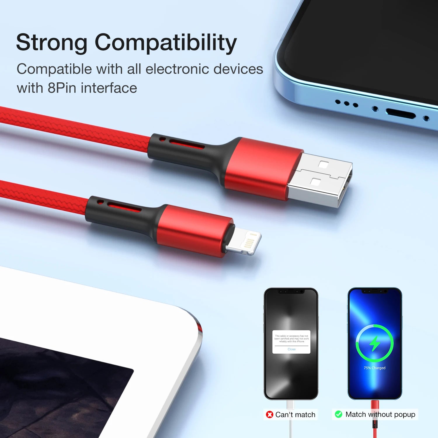 Cable USB de carga rápida para teléfono móvil, Cable de carga de datos de 3m para iPhone 13, 12, 11 Pro, X, Max, 6, 6s, 7, 8 Plus, Apple iPad Origin