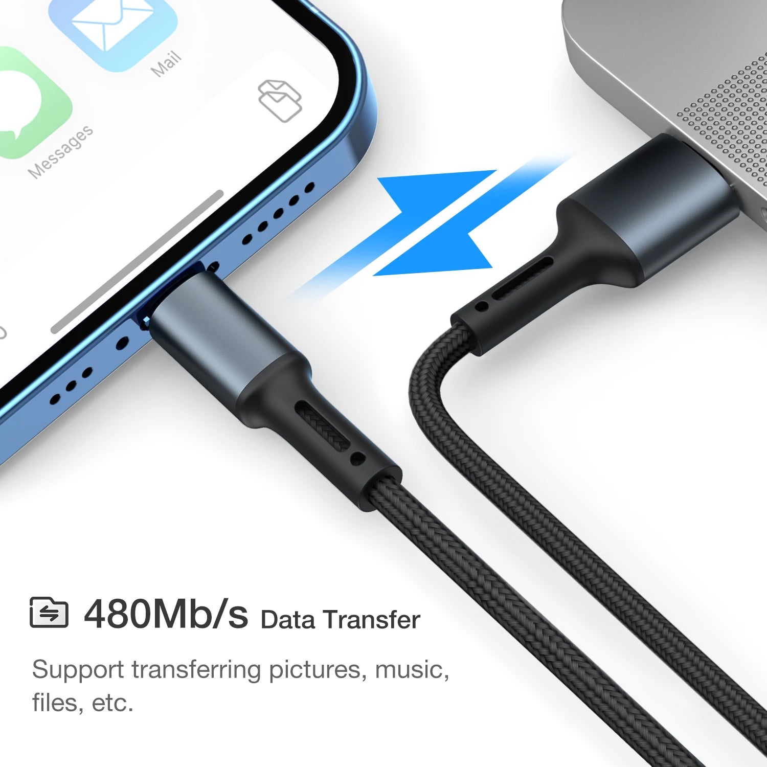 Cable USB de carga rápida para teléfono móvil, Cable de carga de datos de 3m para iPhone 13, 12, 11 Pro, X, Max, 6, 6s, 7, 8 Plus, Apple iPad Origin