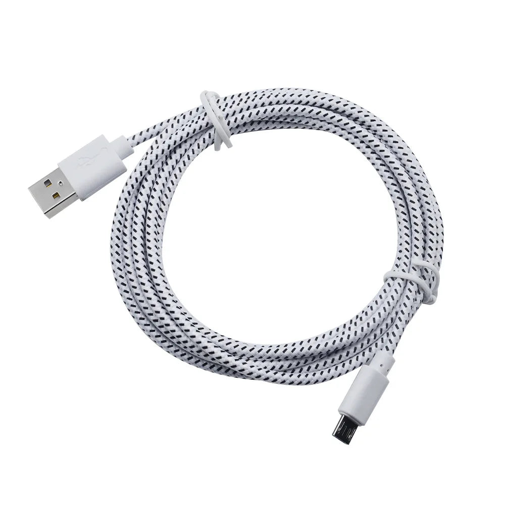 Cable micro USB de nailon para móvil, Cable micro USB trenzado de nailon, de 1m, 2m y 3m, para Samsung, HTC, Huawei, Xiaomi