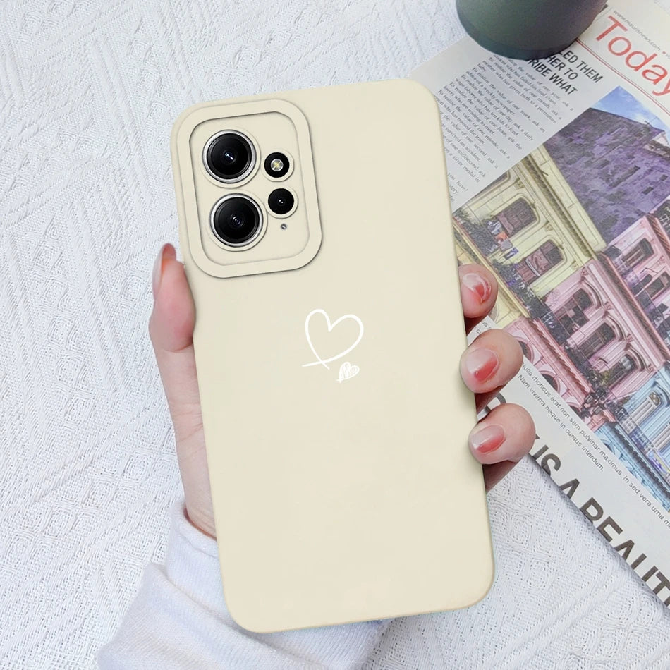 Funda de Silicona Líquida con Patrón Cartoon para Xiaomi Redmi Note 12 y 12S