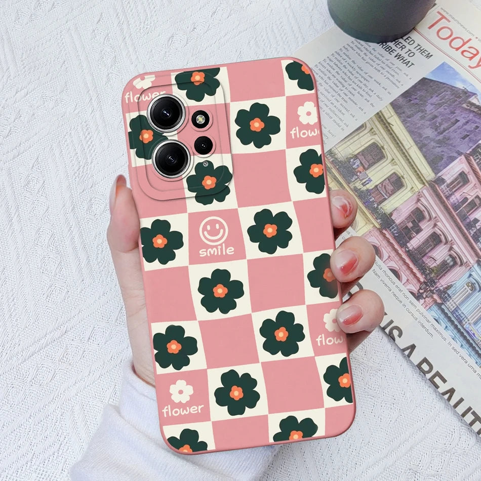 Funda de Silicona Líquida con Patrón Cartoon para Xiaomi Redmi Note 12 y 12S