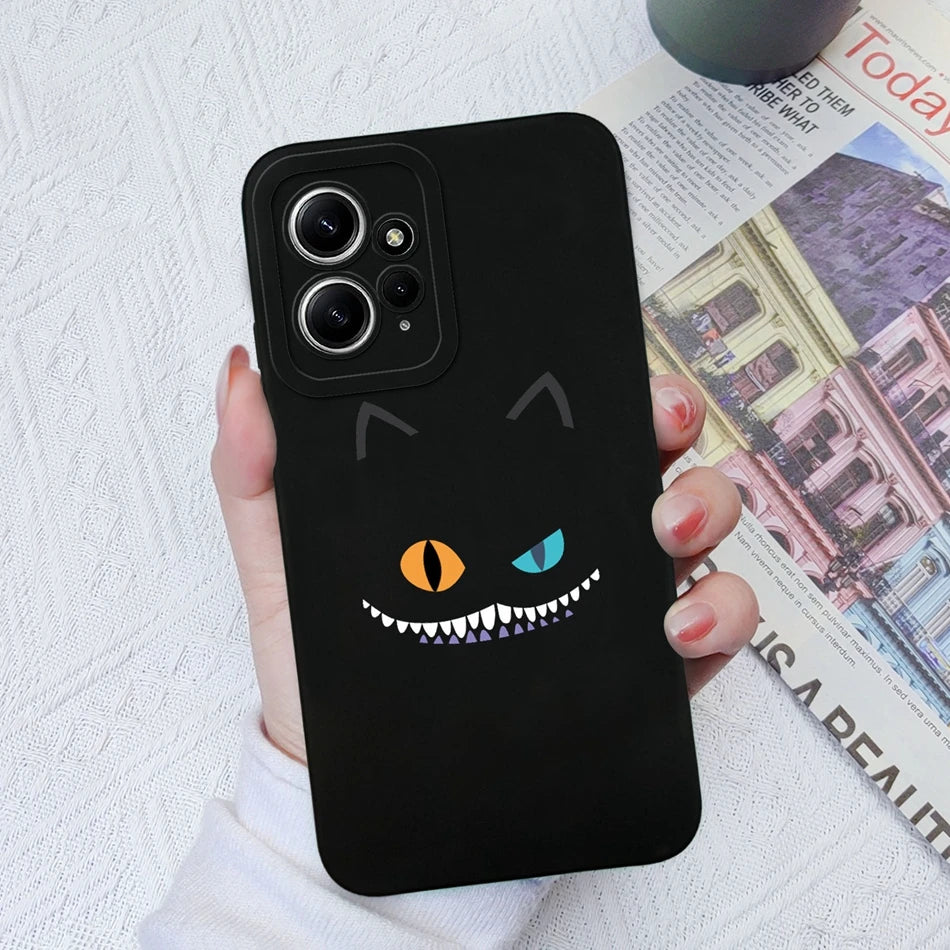 Funda de Silicona Líquida con Patrón Cartoon para Xiaomi Redmi Note 12 y 12S