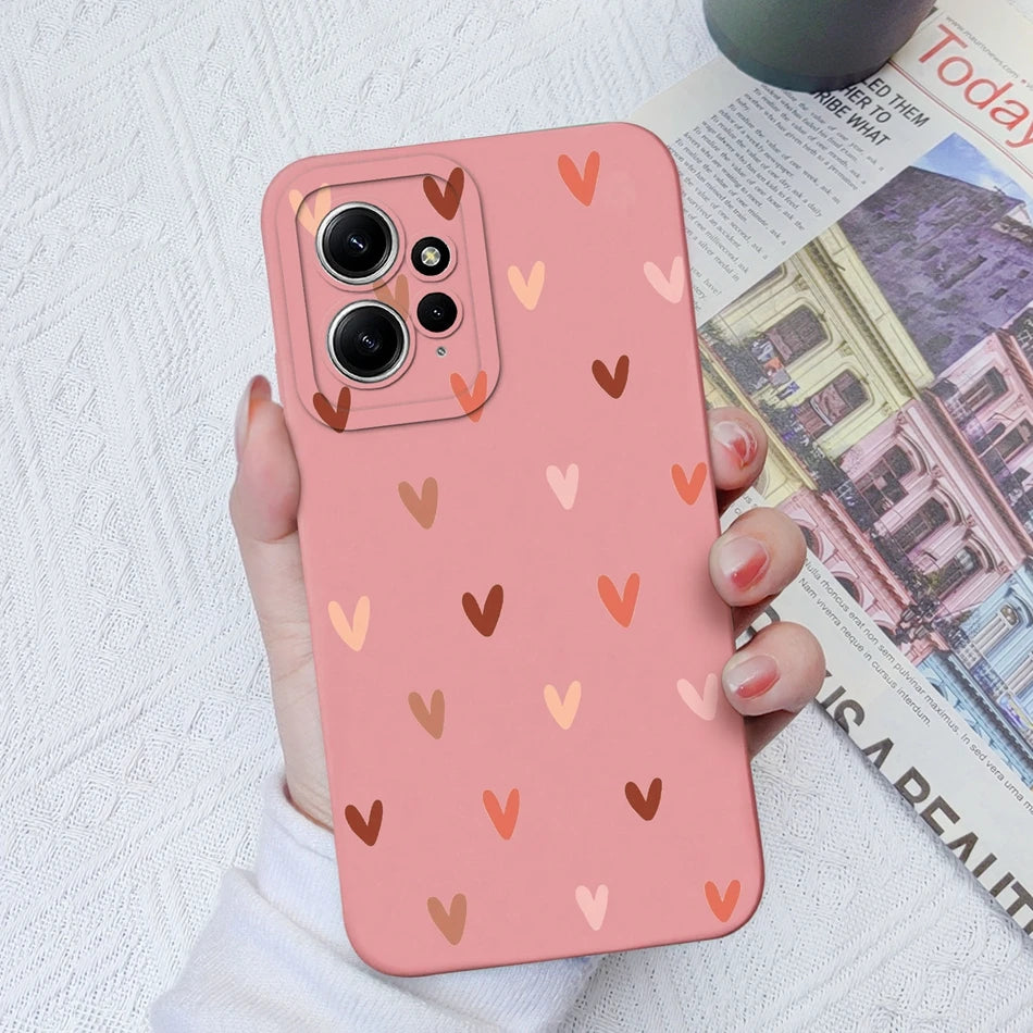 Funda de Silicona Líquida con Patrón Cartoon para Xiaomi Redmi Note 12 y 12S