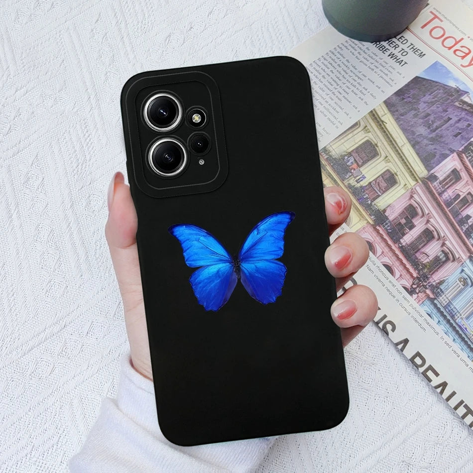 Funda de Silicona Líquida con Patrón Cartoon para Xiaomi Redmi Note 12 y 12S