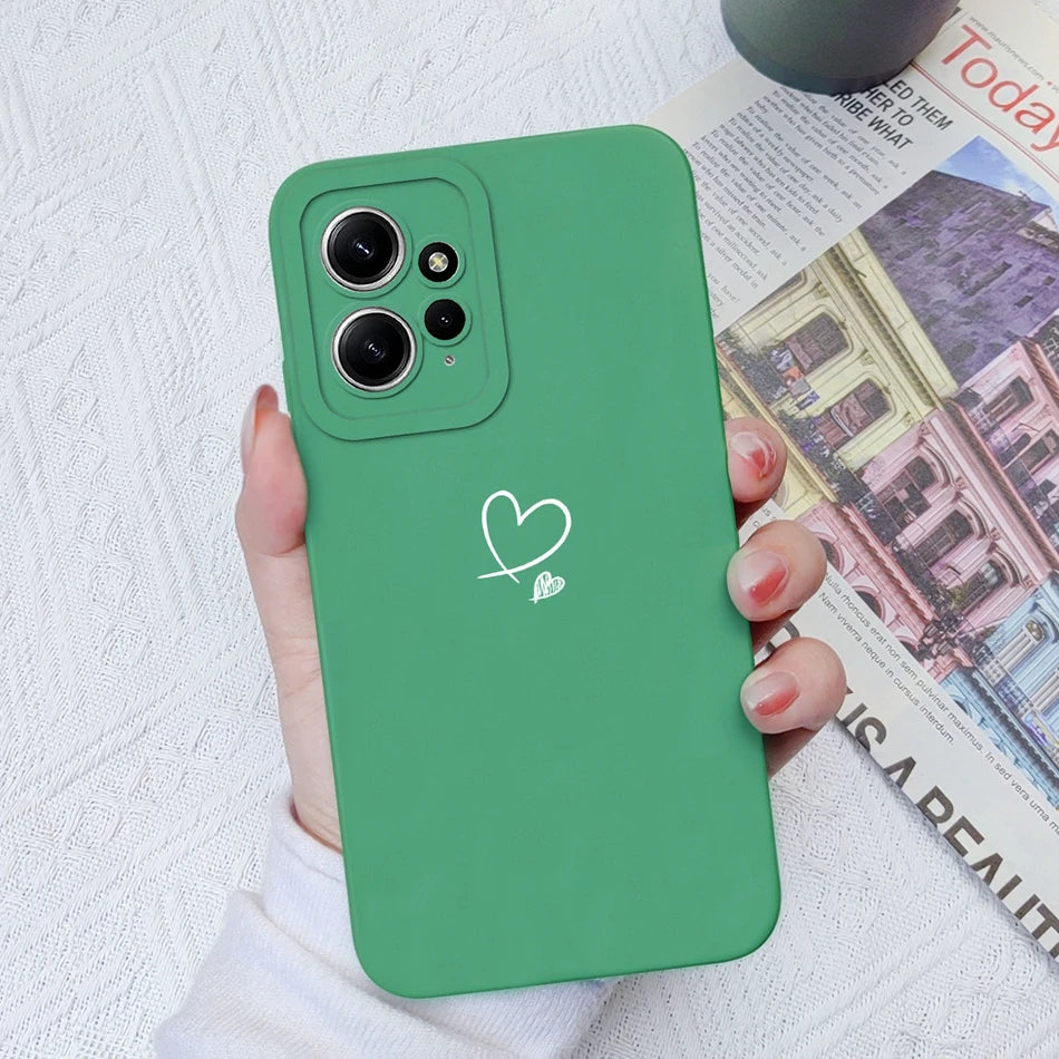 Funda de Silicona Líquida con Patrón Cartoon para Xiaomi Redmi Note 12 y 12S