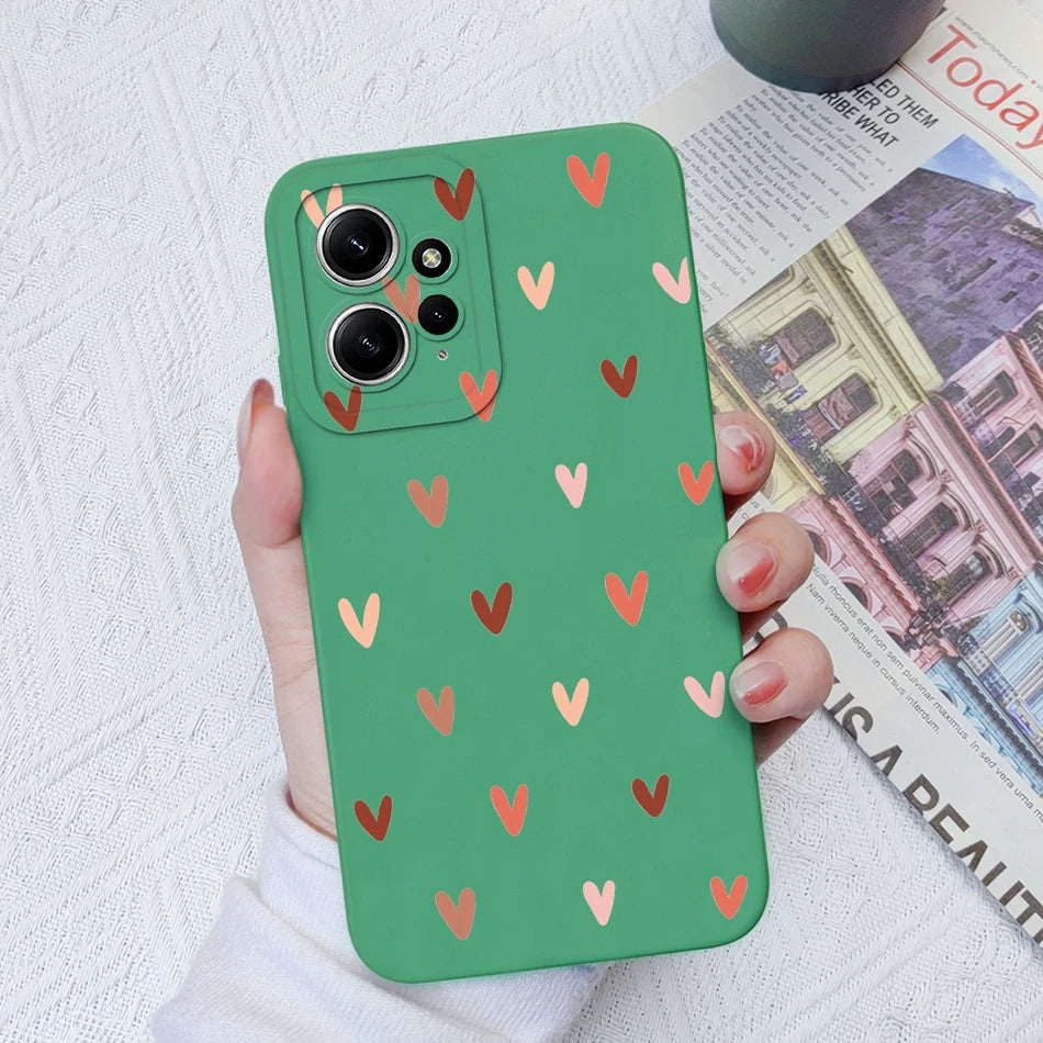 Funda de Silicona Líquida con Patrón Cartoon para Xiaomi Redmi Note 12 y 12S