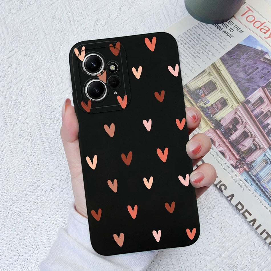 Funda de Silicona Líquida con Patrón Cartoon para Xiaomi Redmi Note 12 y 12S