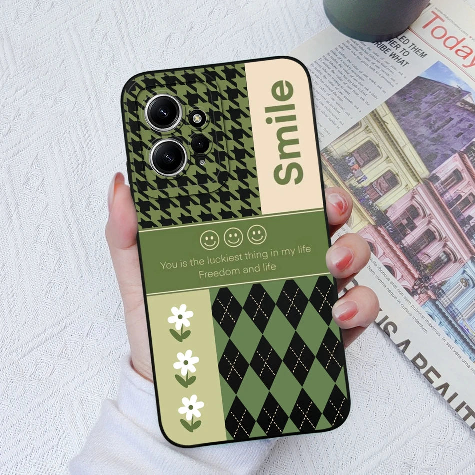 Funda de Silicona Líquida con Patrón Cartoon para Xiaomi Redmi Note 12 y 12S