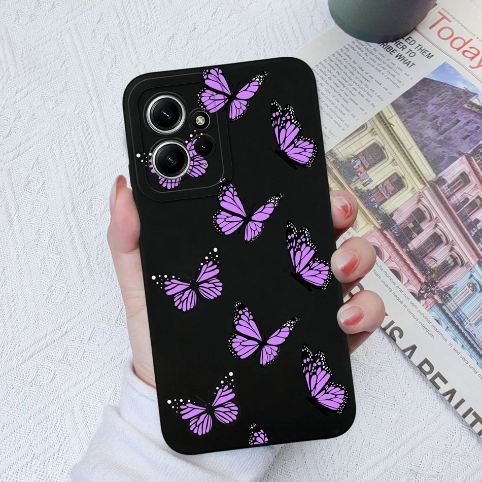 Funda de Silicona Líquida con Patrón Cartoon para Xiaomi Redmi Note 12 y 12S