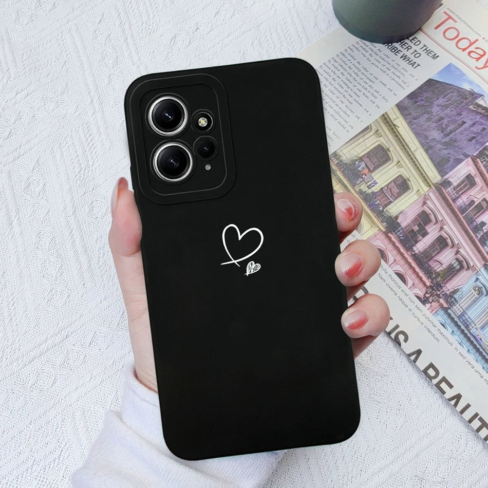 Funda de Silicona Líquida con Patrón Cartoon para Xiaomi Redmi Note 12 y 12S