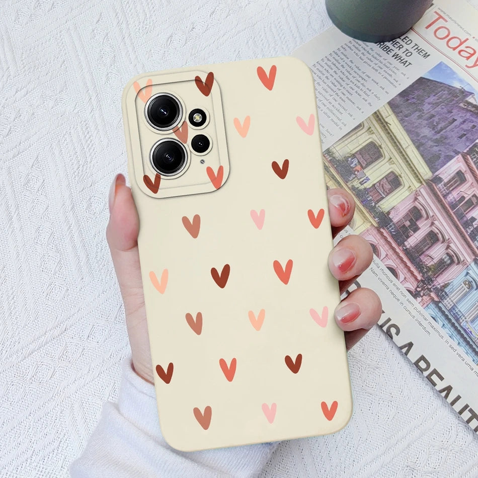 Funda de Silicona Líquida con Patrón Cartoon para Xiaomi Redmi Note 12 y 12S