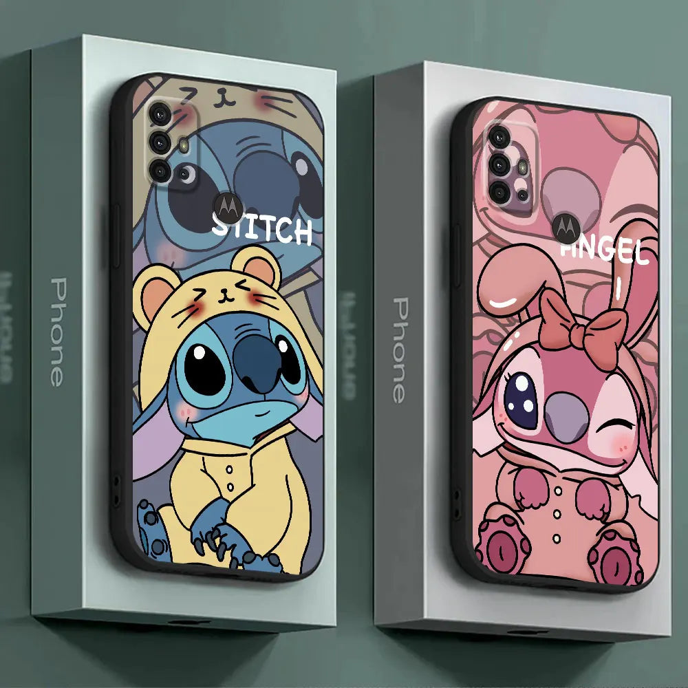 Protección Adorable para tu Motorola Moto: Funda de TPU Soft Lovers Lovely Stitch"