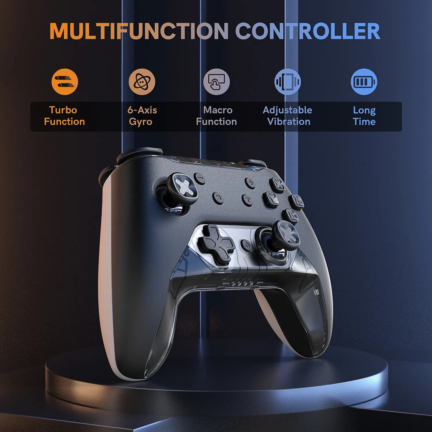 Controlador inalámbrico Pro Compatible con Nintendo Switch, Lite, OLED, Compatible con luz LED, 6 ejes, Turbo, vibración Dual