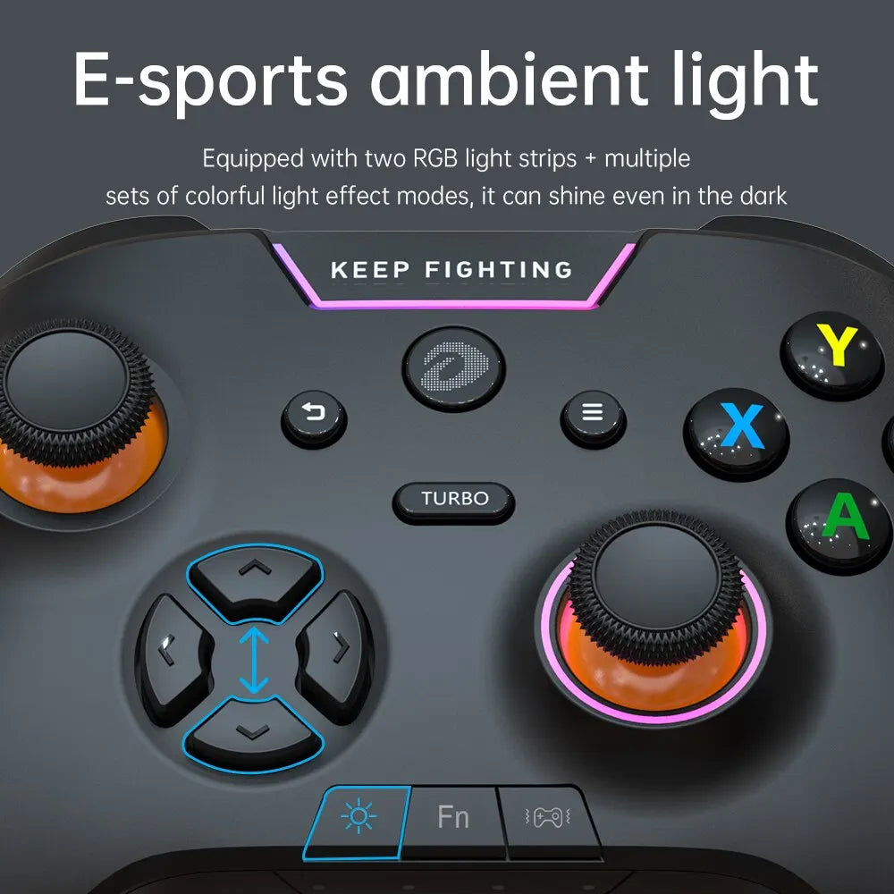 Gamepad RGB, Bluetooth, inalámbrico, 2,4G, e-sports, Mando de juegos