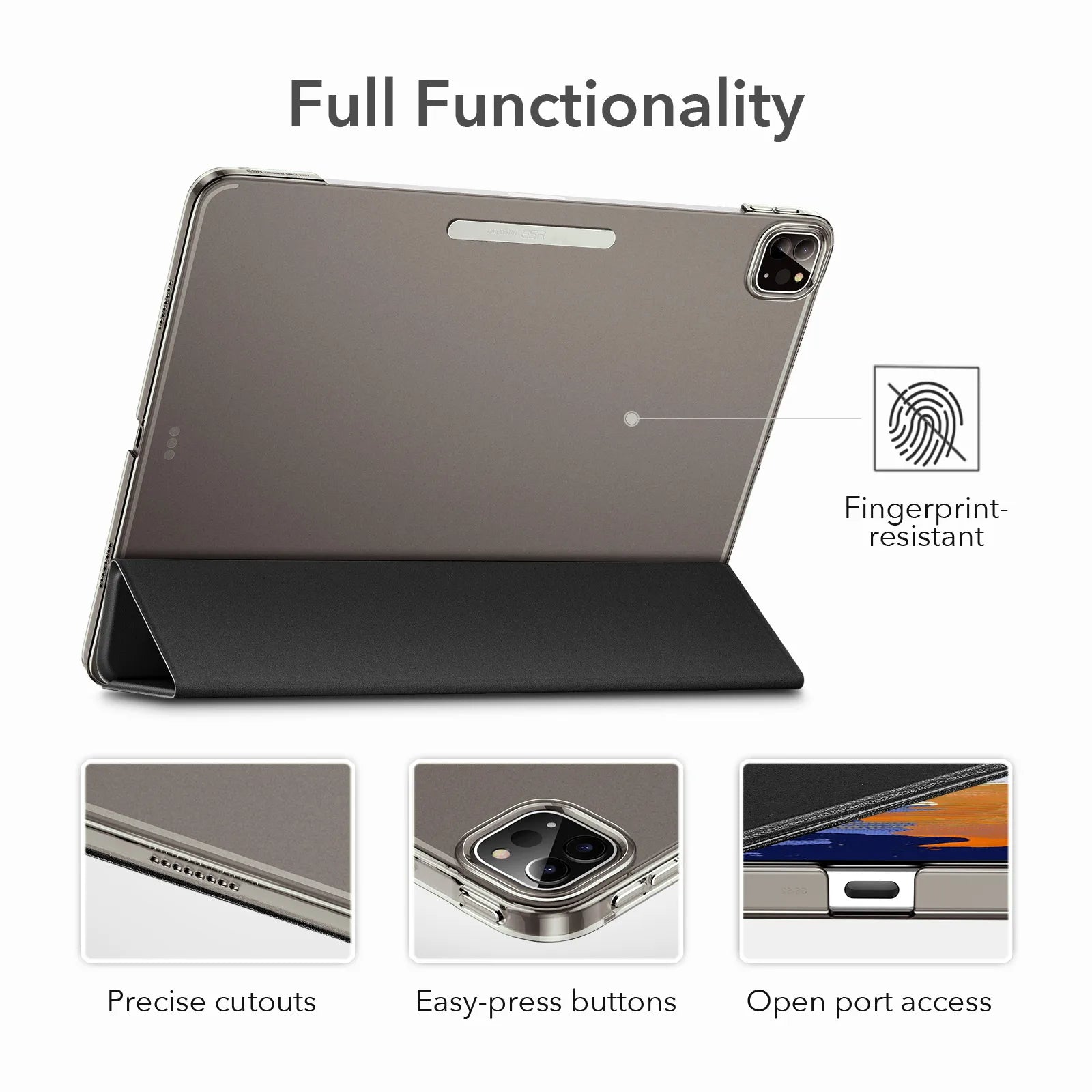 Funda Plegable ESR para iPad Pro 11 2021 y iPad Pro 12.9 2021 - Protección Inteligente y Estilo Elegante