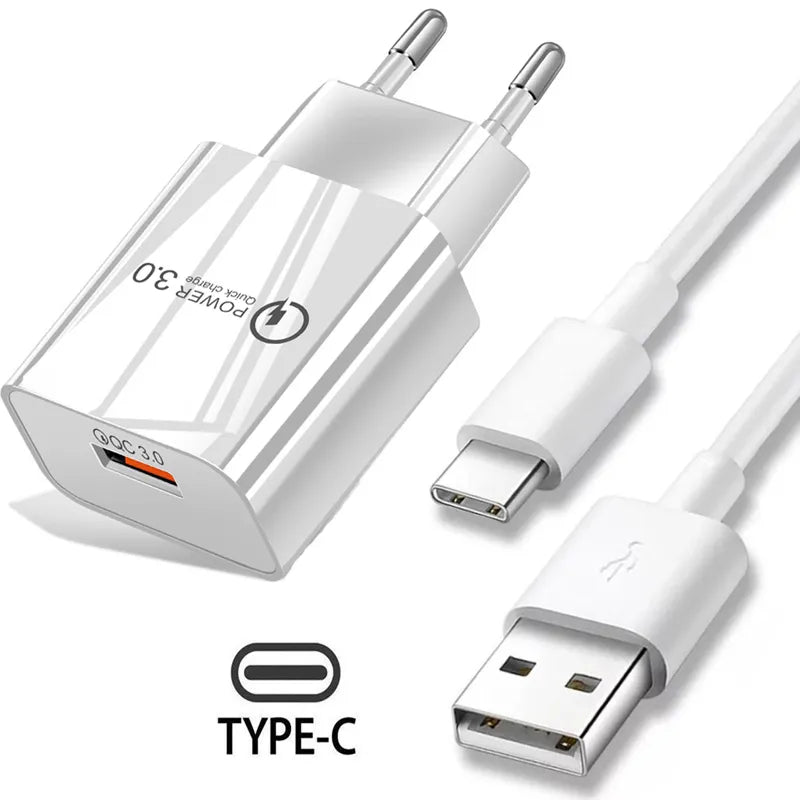 Cargador rápido USB  para teléfono para Xiaomi POCO X3 NFC M3 10T lite 10 9 Redmi 9 Note 9 8 Pro tipo C