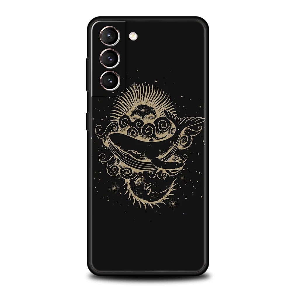 Funda con Diseño Astrológico "Suns Moons Clouds" para Samsung Galaxy