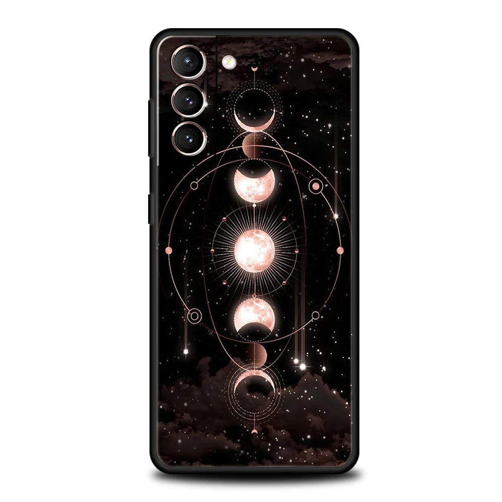 Funda con Diseño Astrológico "Suns Moons Clouds" para Samsung Galaxy