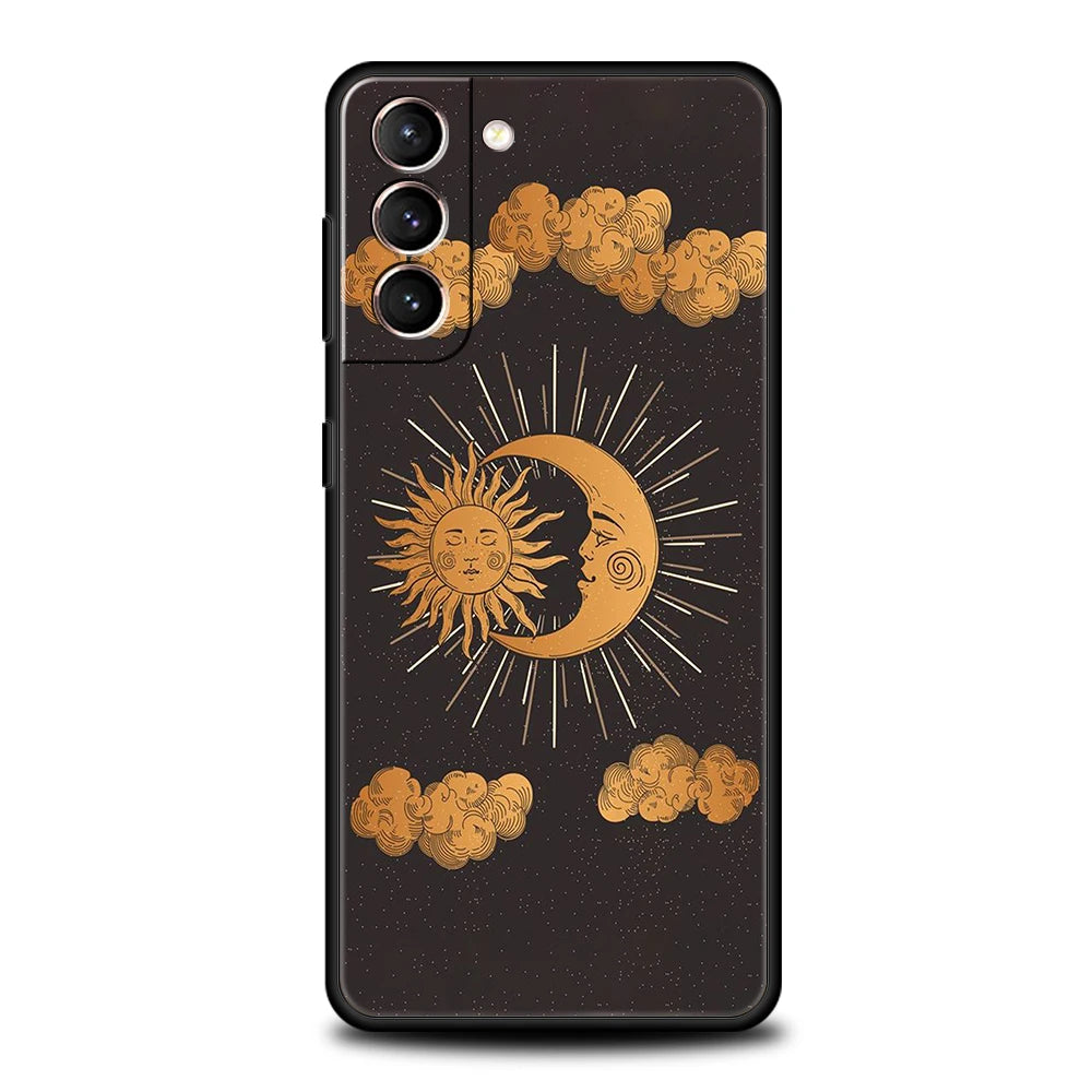 Funda con Diseño Astrológico "Suns Moons Clouds" para Samsung Galaxy