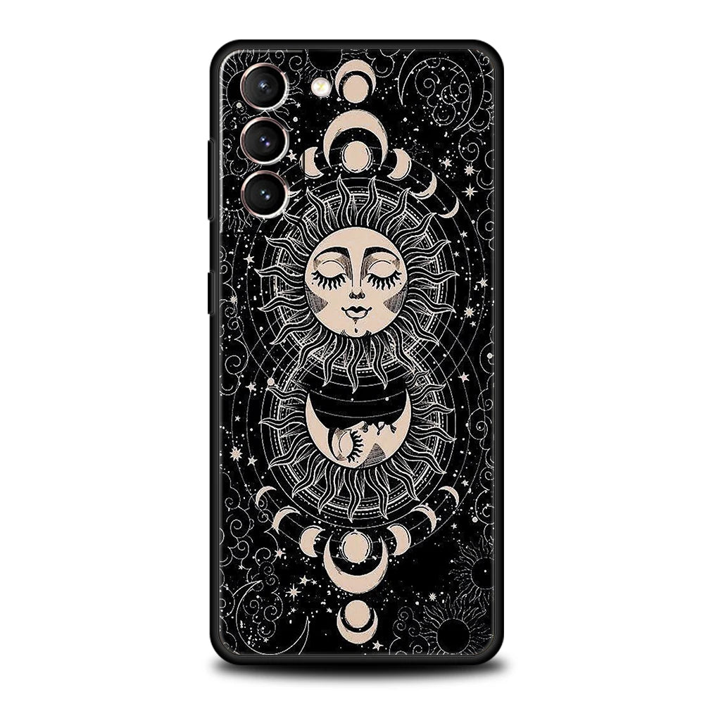 Funda con Diseño Astrológico "Suns Moons Clouds" para Samsung Galaxy