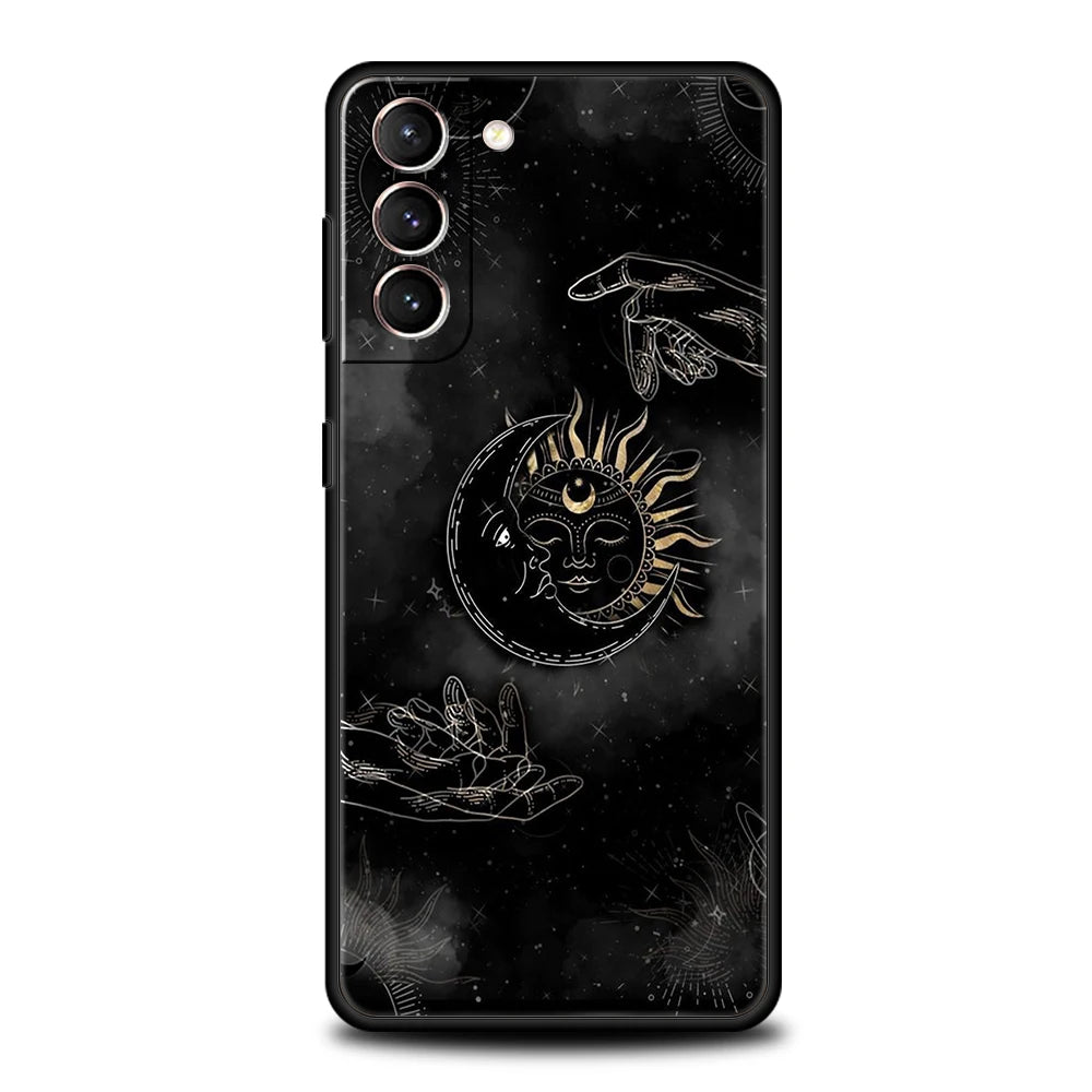 Funda con Diseño Astrológico "Suns Moons Clouds" para Samsung Galaxy