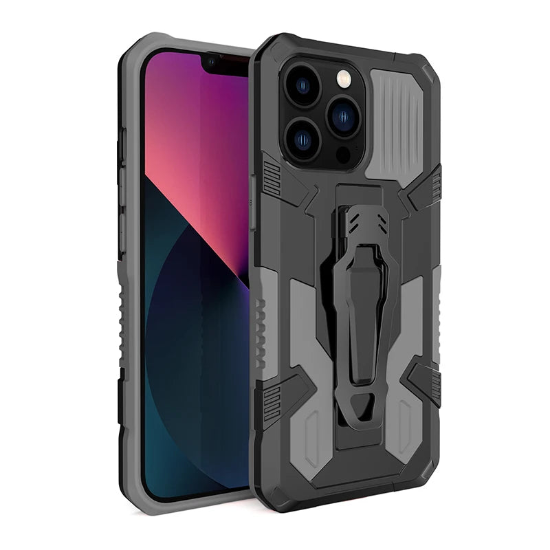 Funda con Clip trasero para iPhone,e 15, 14, 13, 12, 11 Pro Max, XR, XS Max