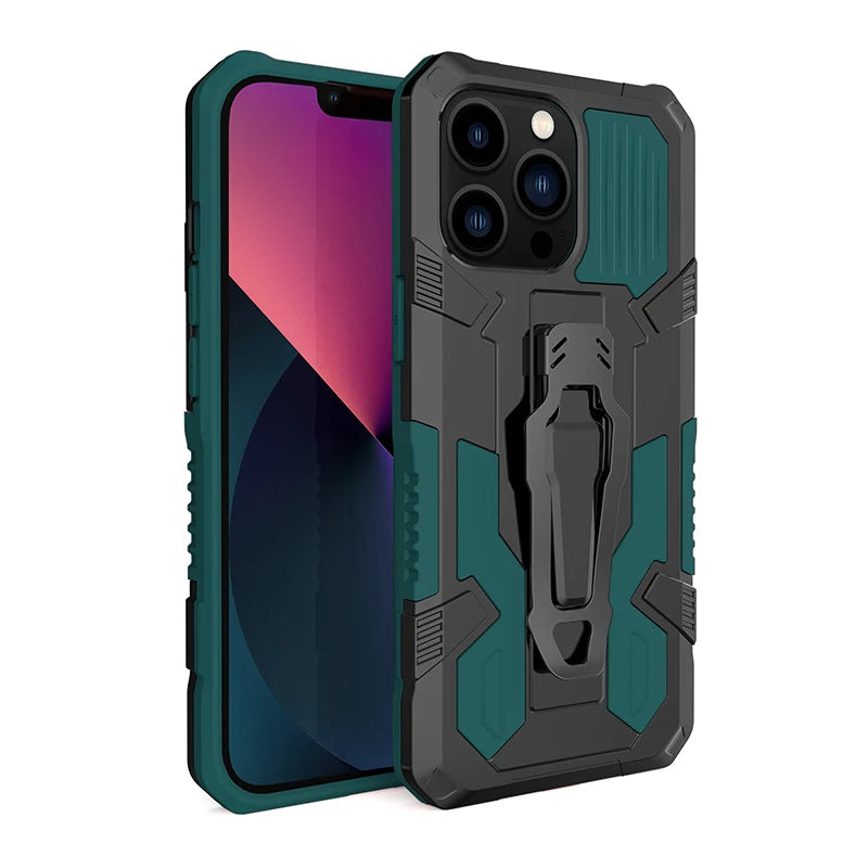 Funda con Clip trasero para iPhone,e 15, 14, 13, 12, 11 Pro Max, XR, XS Max