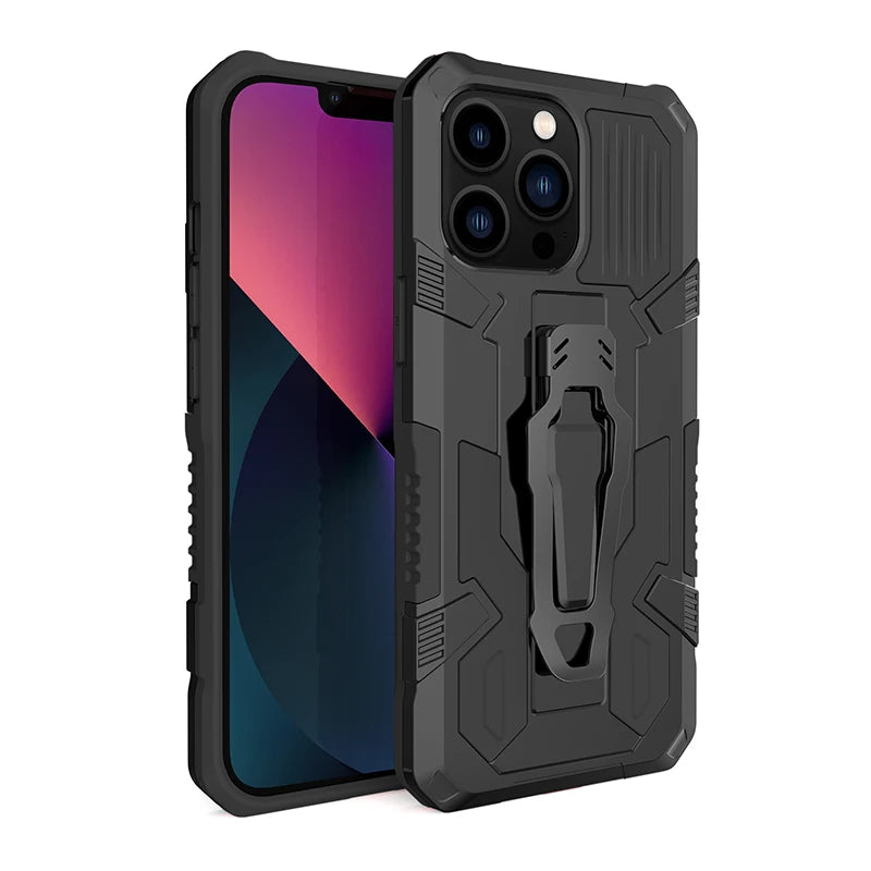 Funda con Clip trasero para iPhone,e 15, 14, 13, 12, 11 Pro Max, XR, XS Max