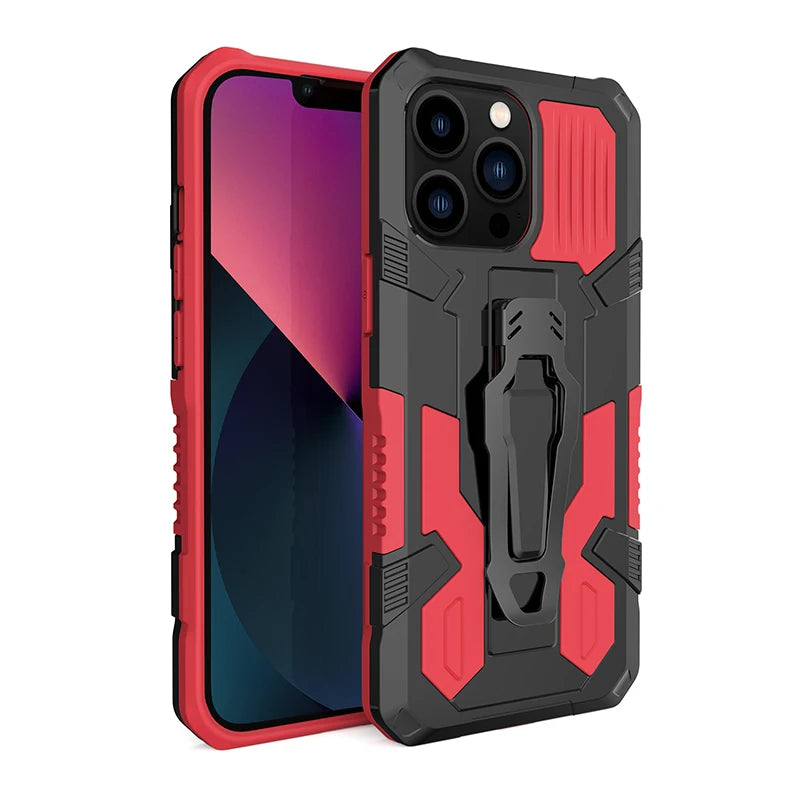 Funda con Clip trasero para iPhone,e 15, 14, 13, 12, 11 Pro Max, XR, XS Max