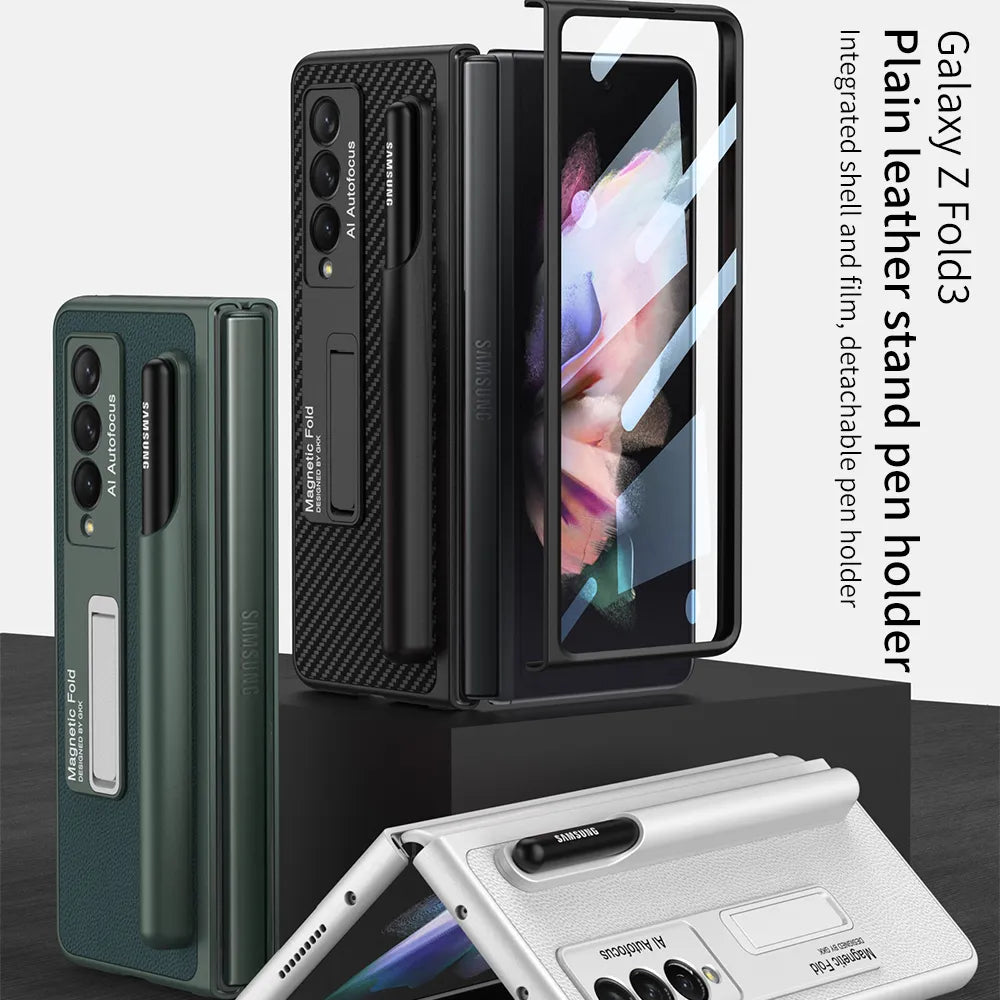 Funda con bisagras magnéticas para Samsung Galaxy Z Fold 3 4,