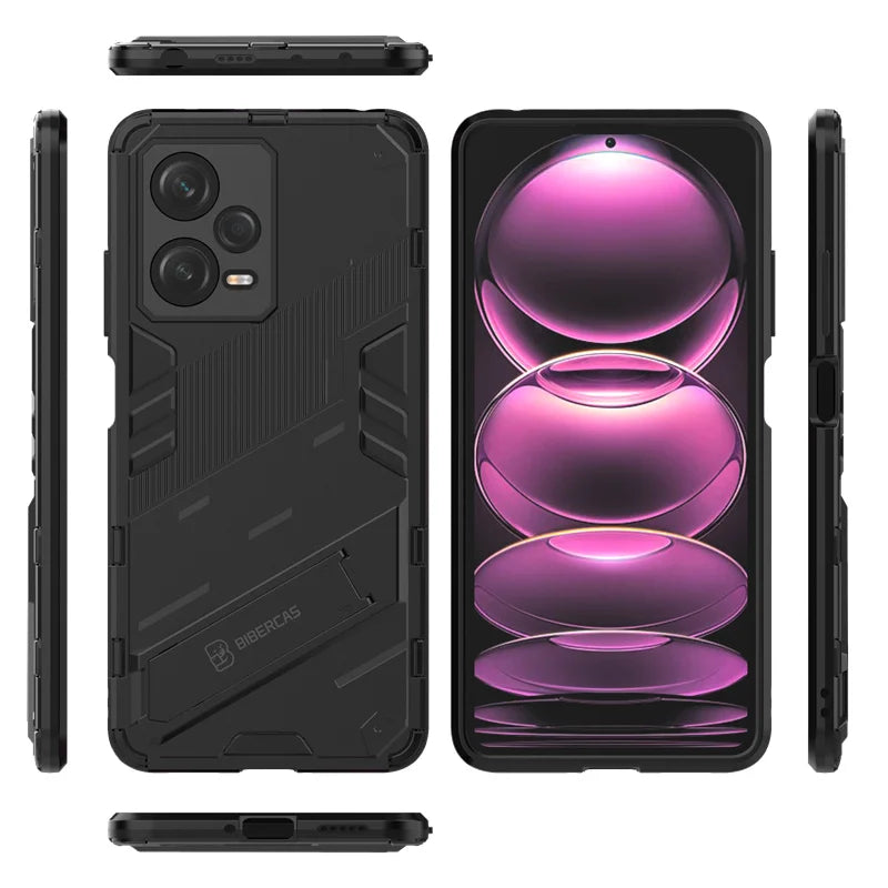 Funda con Soporte Magnético para Móvil Xiaomi Redmi Note 12 Pro 5G: Elegancia y Funcionalidad en un Diseño Innovador