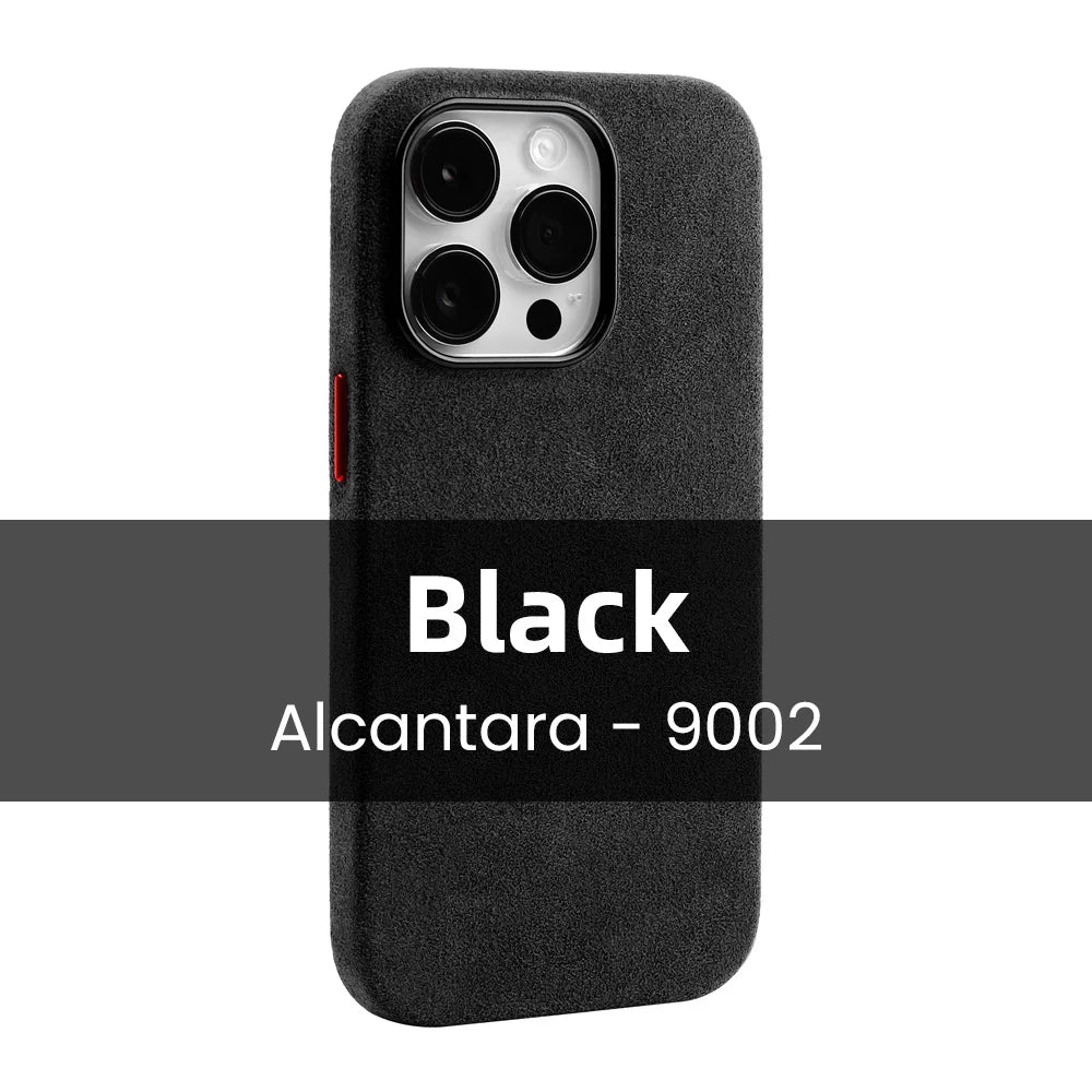 Funda de ALCANTARA magnética para iPhone 15 Pro Max 14 13 12 mini