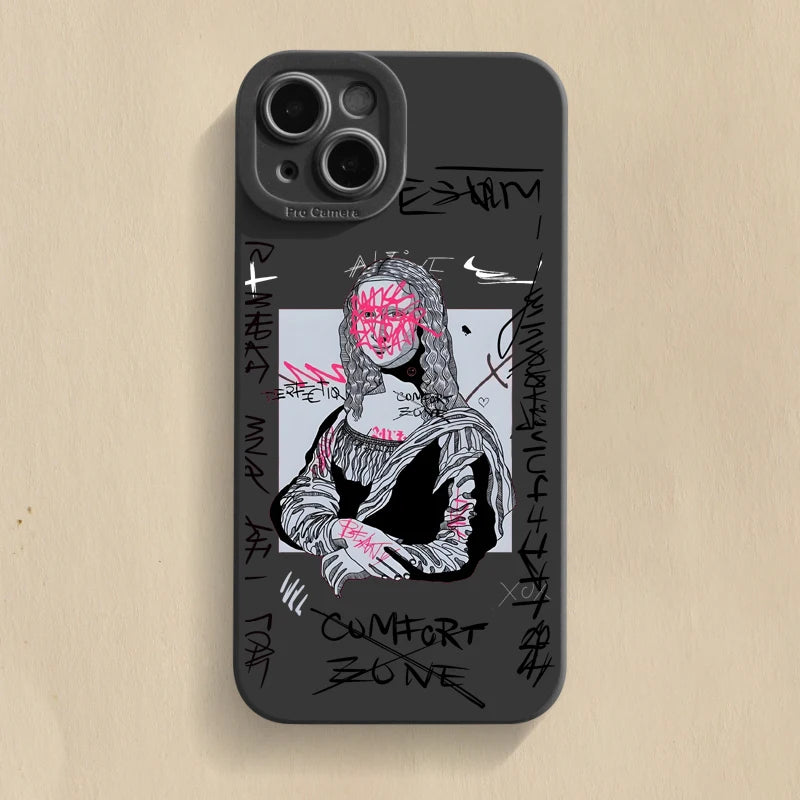 Funda de Graffiti Great Art Esthetic David para iPhone 15 Pro Max, fundas para iPhone 14 13 12 11 XS Max XR X 7 8 Plus SE 2 2020, cubierta suave