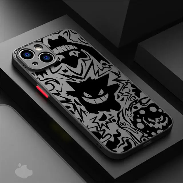 Funda de Pokémon Gengar de lujo para iPhone 15 SE XS X 14 Plus 11 12 Mini 13 Pro Max 8 XR 7 6S Plus 13 Mini XS Max Coque Soft Cover