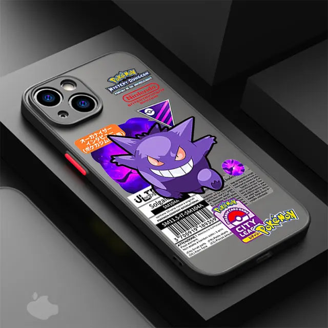 Funda de Pokémon Gengar de lujo para iPhone 15 SE XS X 14 Plus 11 12 Mini 13 Pro Max 8 XR 7 6S Plus 13 Mini XS Max Coque Soft Cover