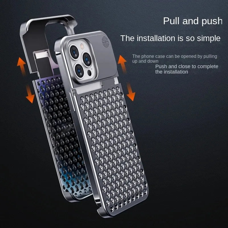 Funda de aluminio para IPhone 15 14 13