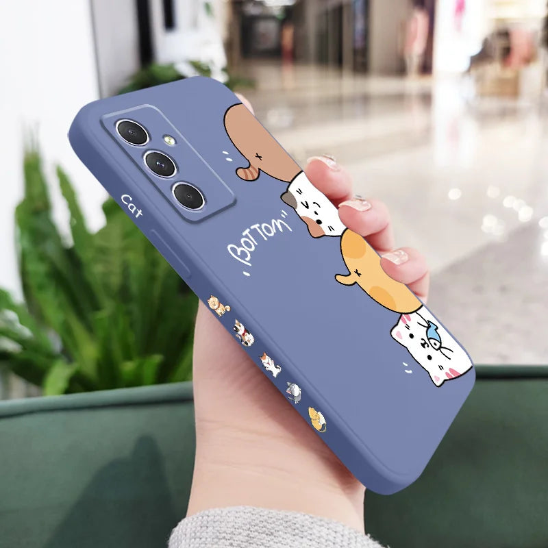 Funda d gatos para Samsung, A54, A34, A24, A14, A04, A04S, A04E, A73, A53, A33, A23, A13, A03, A72, A52, A52S, A32, A22, A12, A71, A51, 4G, 5G